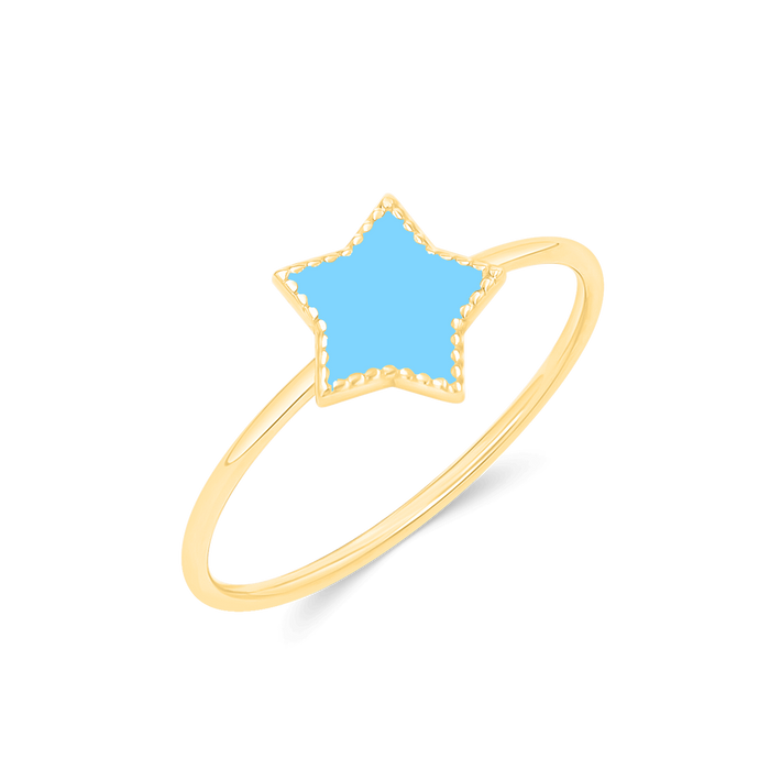 Enamel Star Ring