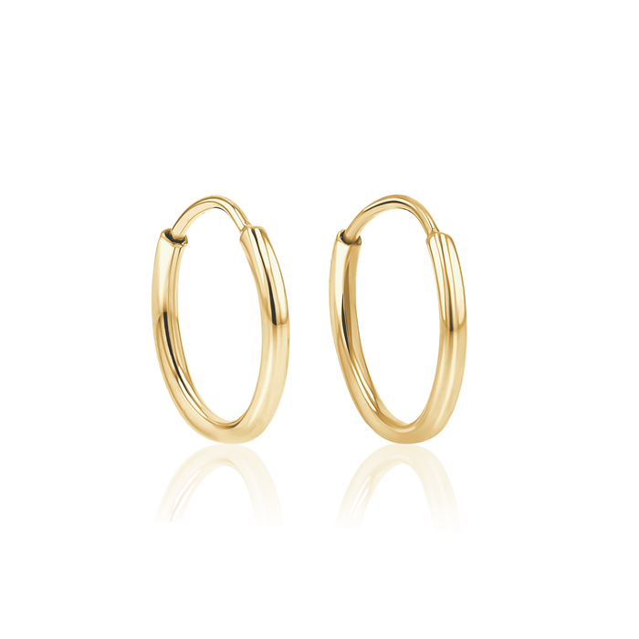 14K Yellow Gold / 12mm Diameter