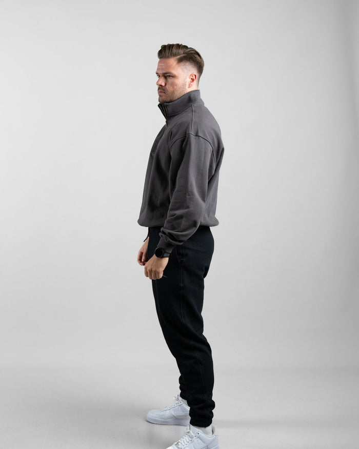 Essential Oversize Half Zip (Olive) - Athletic Aesthetics