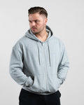 Essential Oversize Zip Hoodie (Grey Marl) - Athletic Aesthetics