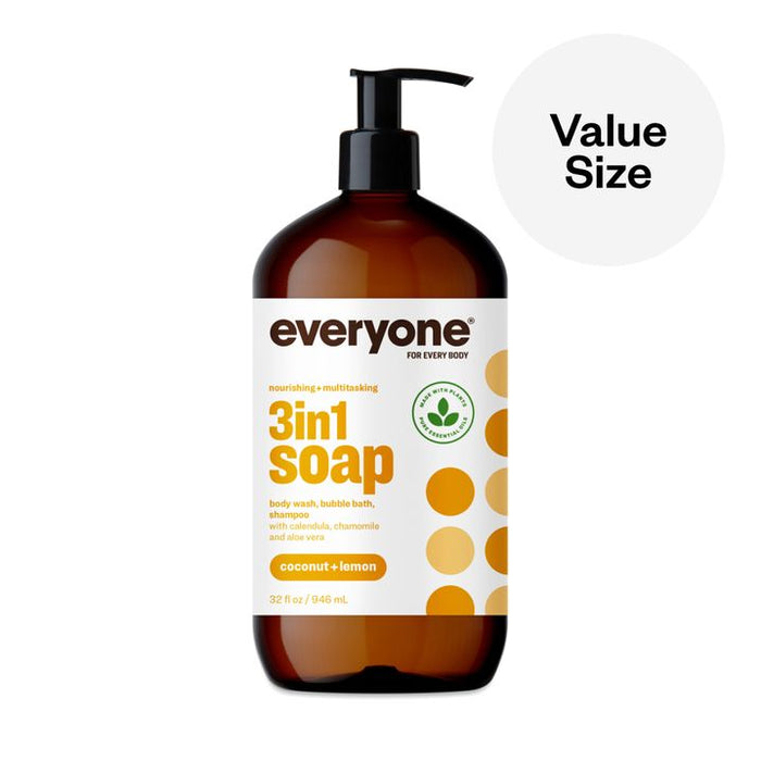 Everyone Coconut & Lemon 3-in-1 Soap 3-Pack