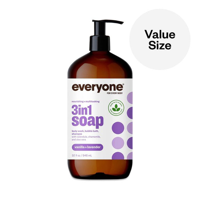 Everyone Vanilla & Lavender 3-in-1 Soap 3-Pack