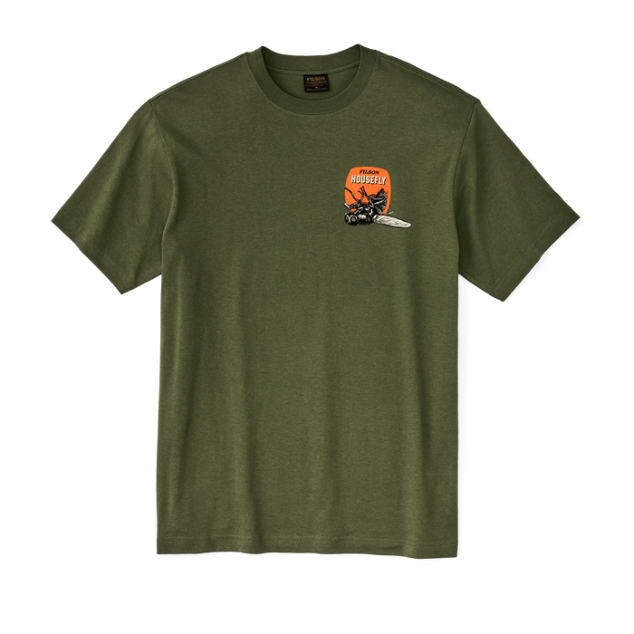 FILSON X HOUSEFLY FRONTIER GRAPHIC T-SHIRT - CYPRESS/ENERGY