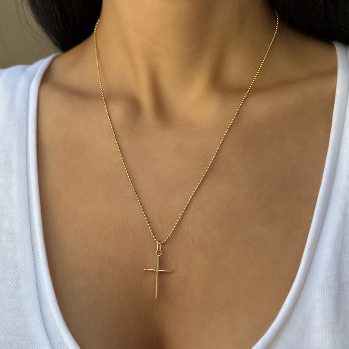 Fine Cross Charm