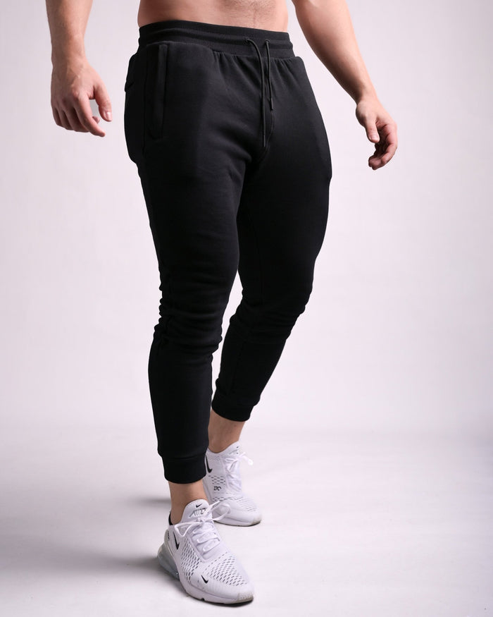 Fit Joggers (Black/Black) - Athletic Aesthetics