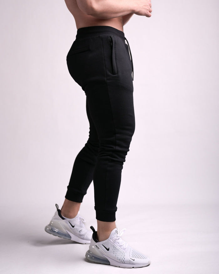 Fit Joggers (Black/Black) - Athletic Aesthetics