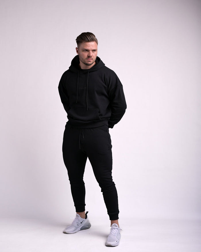 Fit Joggers (Black/Black) - Athletic Aesthetics