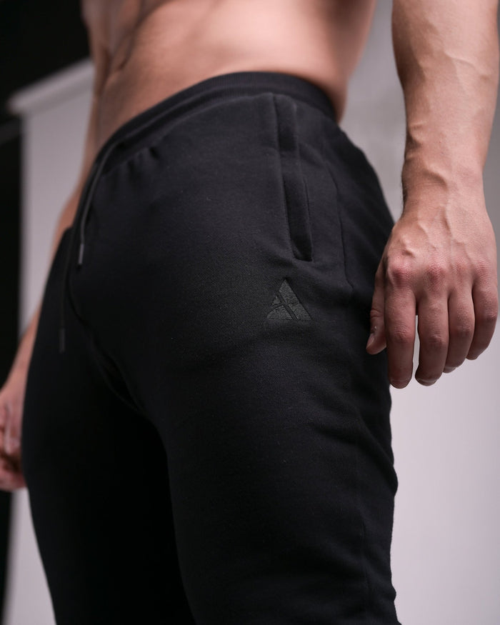 Fit Joggers (Black/Black) - Athletic Aesthetics