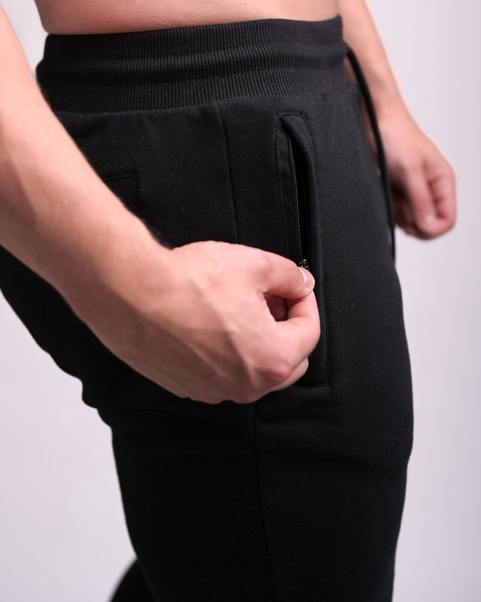 Fit Joggers (Black/Black) - Athletic Aesthetics