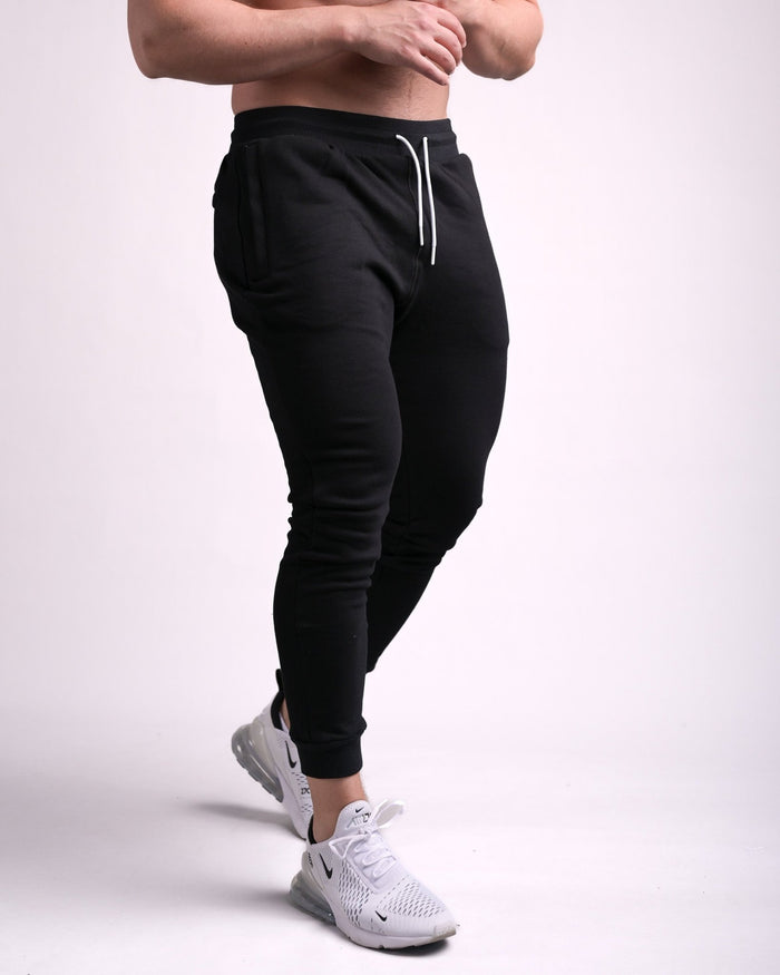 Fit Joggers (Black/White) - Athletic Aesthetics