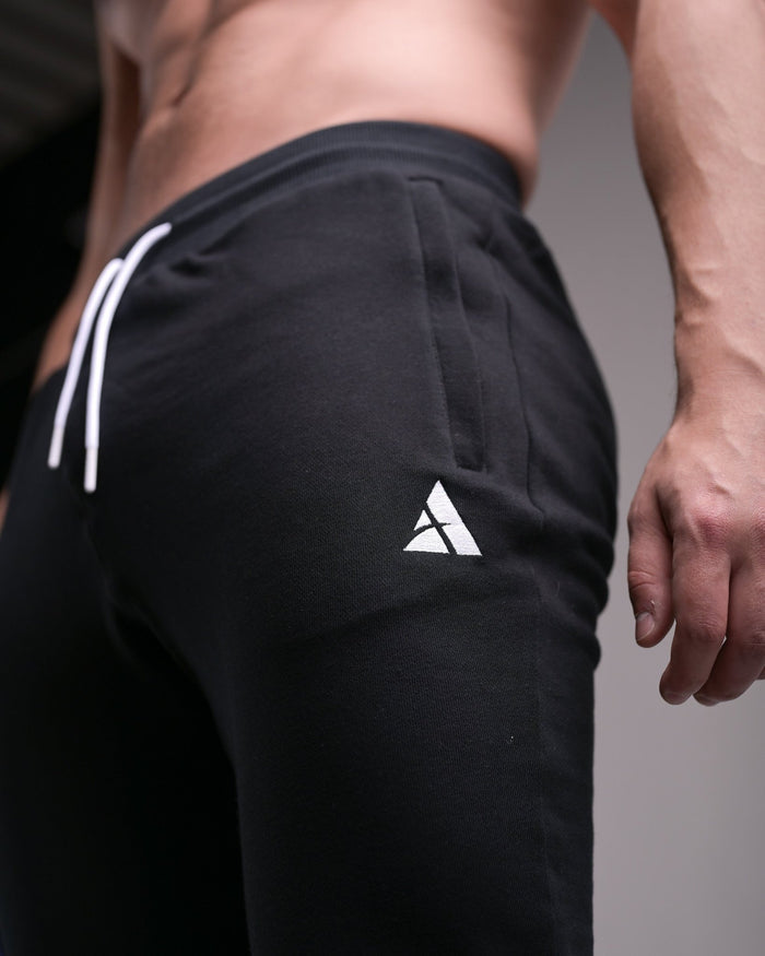 Fit Joggers (Black/White) - Athletic Aesthetics