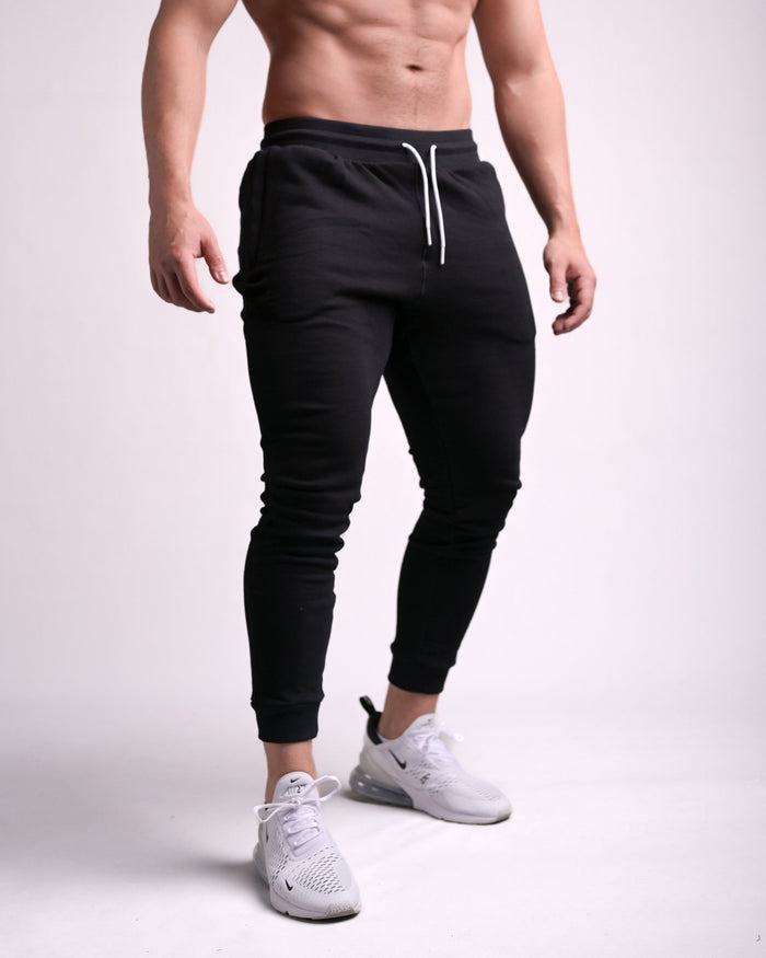 Fit Joggers (Black/White) - Athletic Aesthetics
