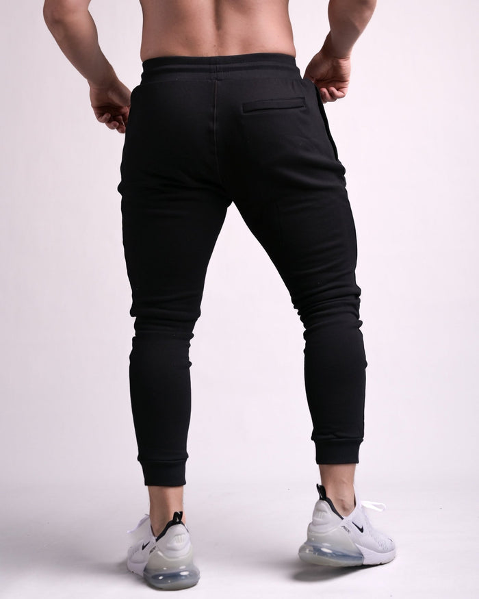 Fit Joggers (Black/White) - Athletic Aesthetics