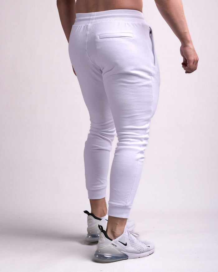 Fit Joggers (White/Black) - Athletic Aesthetics