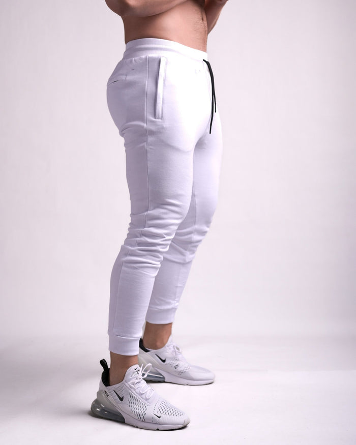 Fit Joggers (White/Black) - Athletic Aesthetics