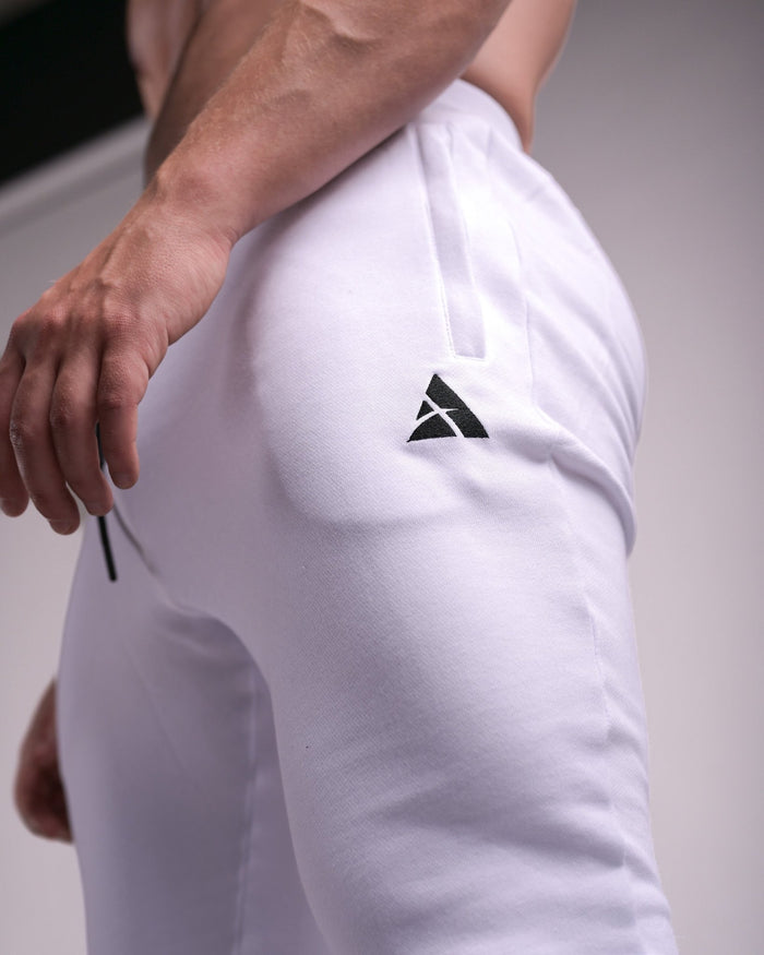 Fit Joggers (White/Black) - Athletic Aesthetics