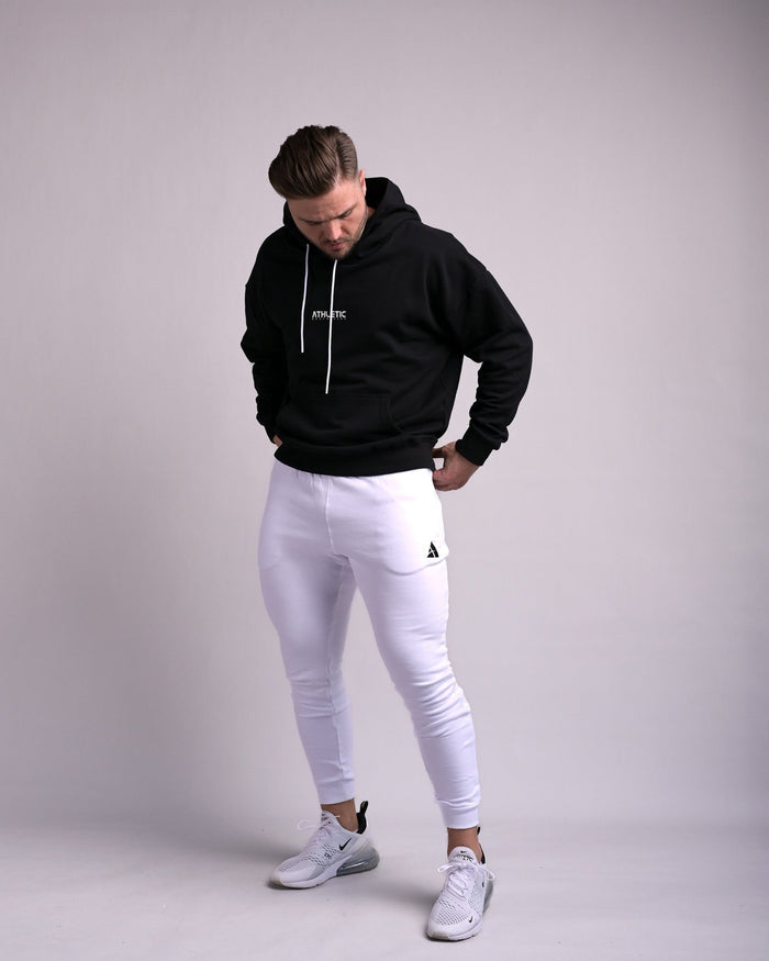 Fit Joggers (White/Black) - Athletic Aesthetics