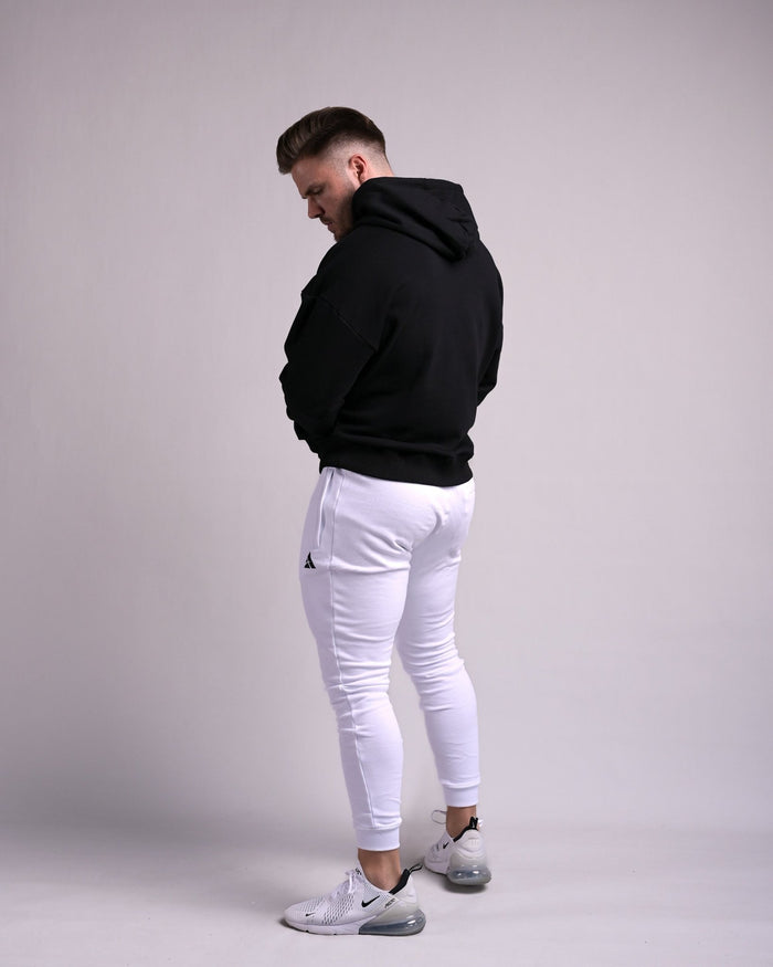 Fit Joggers (White/Black) - Athletic Aesthetics