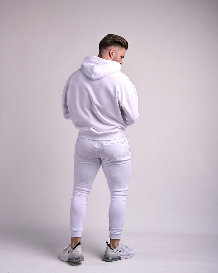 Fit Joggers (White/White) - Athletic Aesthetics