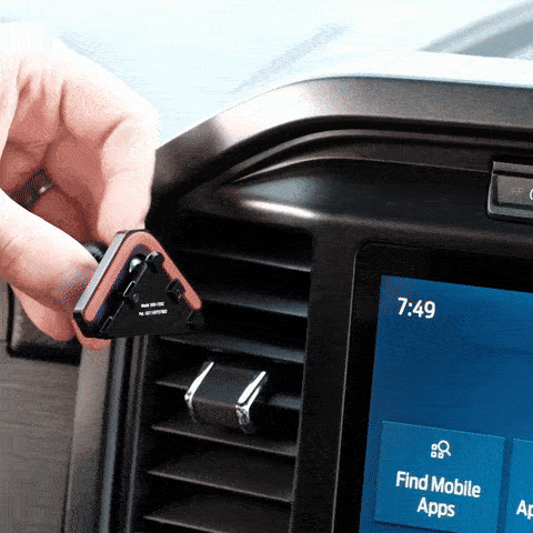 Video of Offroam Mounting Base installation for Ford F-150 2021-2026 | F-250/F-350 2023-2026 | F-150 Lightning (XL & PRO) 2022-2026. This premium all metal phone mounting base installs easily without drilling or glue. Perfect placement without blocking screens, driver view, or air flow.