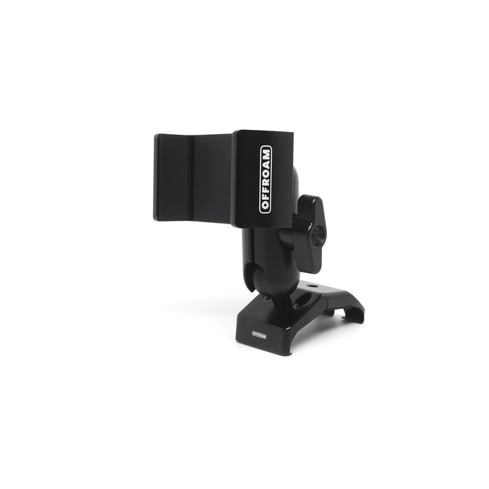 Image of Offroam Phone Mount for Ford Ranger 2024-2026. This premium phone mount installs easily without drilling or glue. Spring loaded Universal holder for use with any phone. Perfect placement without blocking screens, driver view, or air flow. Fully adjustable positioning.
