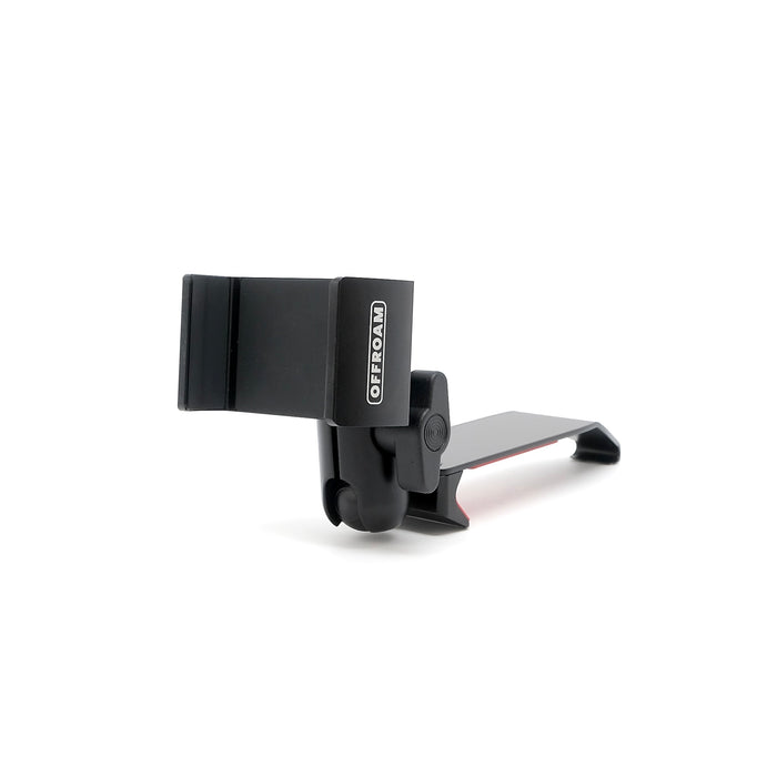Image of Offroam Phone Mount for Ford Transit 2020-2026. This premium phone mount installs easily without drilling or glue. Spring loaded Universal holder for use with any phone. Perfect placement without blocking screens, driver view, or air flow. Fully adjustable positioning.