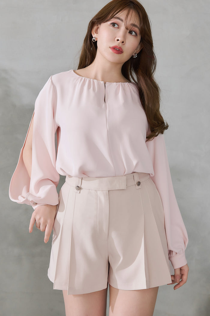Front Tuck Twill Shorts