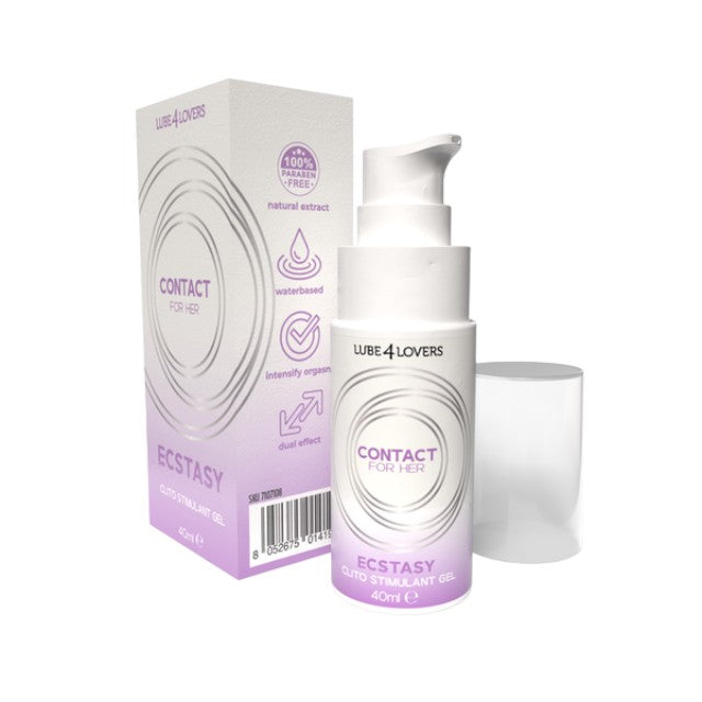 Gel intim pentru femei LUBE4LOVERS Ecstasy, pentru stimularea zonelor erogene, cu efect cald-rece, 40 ml