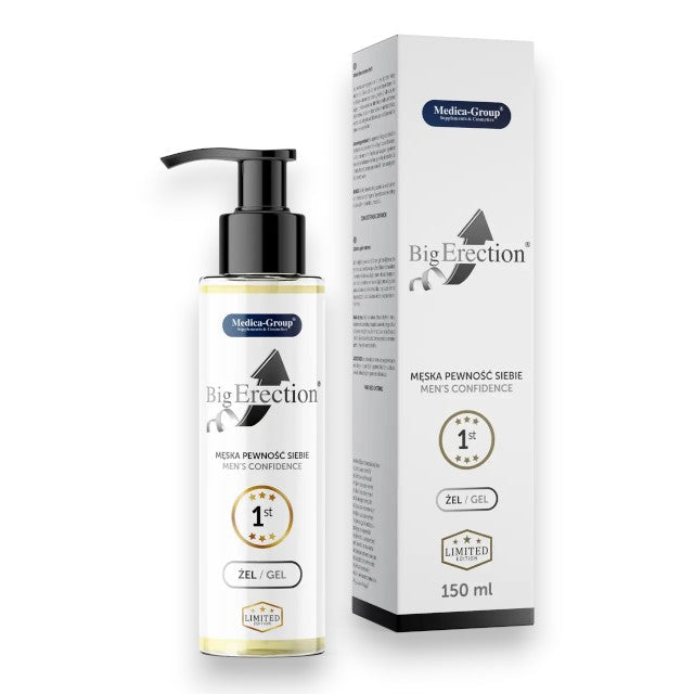 Gel MEDICA-GROUP Big Erection Gel, pentru erecții puternice și plăcere intensificată, cu efect ușor de răcire, 150 ml