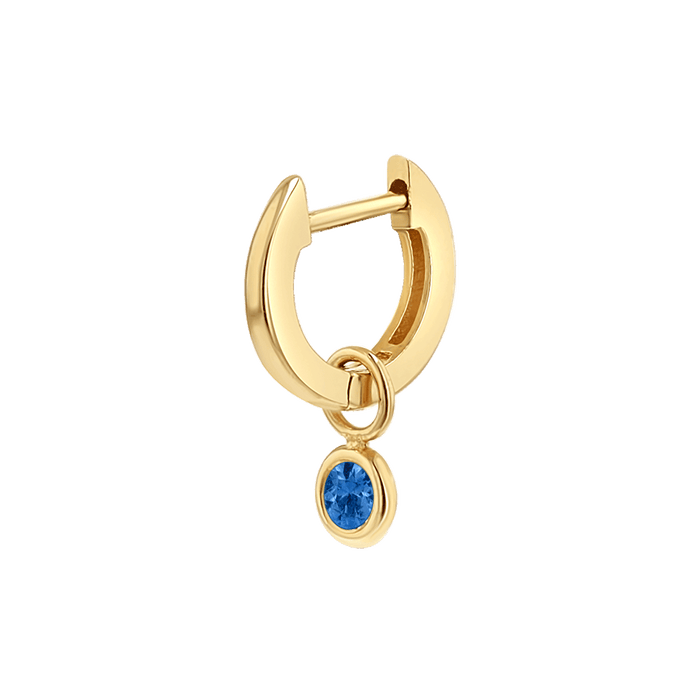 14K Yellow Gold / Blue Sapphire / Single