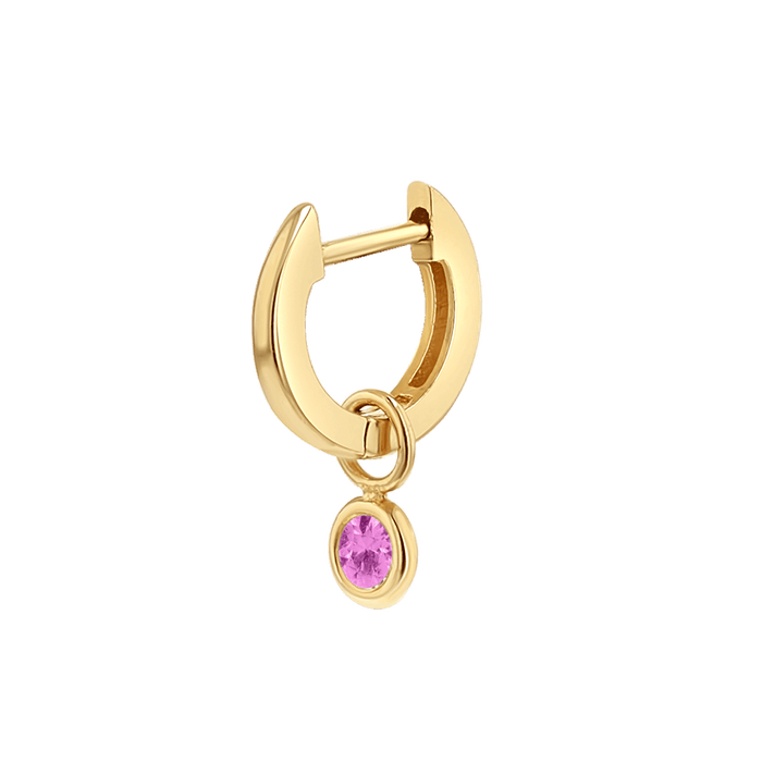 14K Yellow Gold / Pink Sapphire / Single
