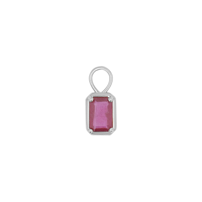 Gemstone Emerald Huggie Charms