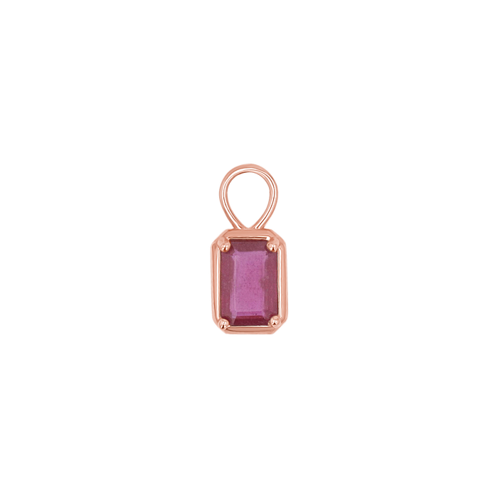Gemstone Emerald Huggie Charms