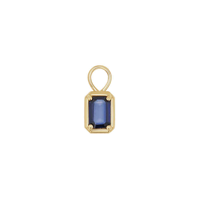 Gemstone Emerald Huggie Charms