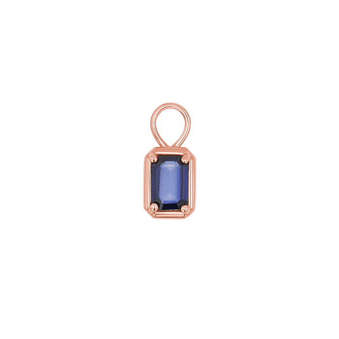 Gemstone Emerald Huggie Charms