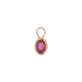 Gemstone Oval Huggie Charms