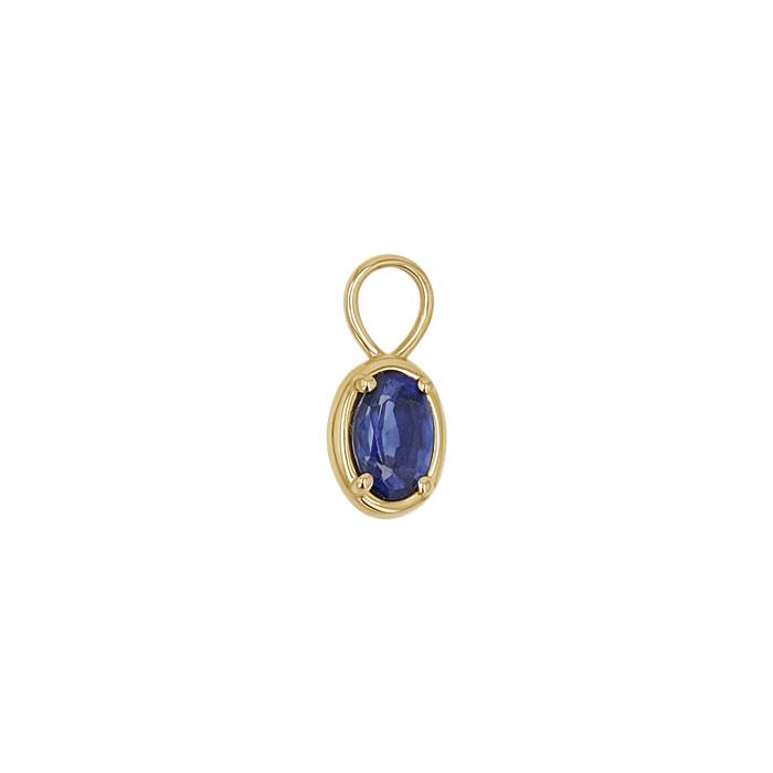 14K Yellow Gold / Blue Sapphire / Single
