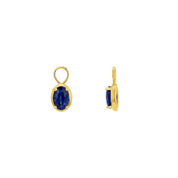 14K Yellow Gold / Blue Sapphire / Pair
