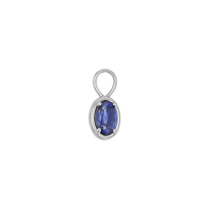 14K White Gold / Blue Sapphire / Single