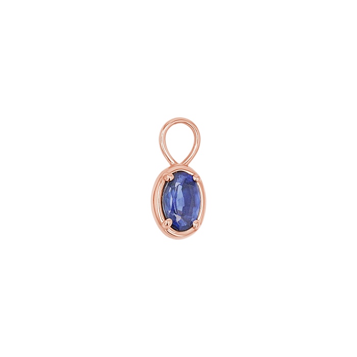 14K Rose Gold / Blue Sapphire / Single
