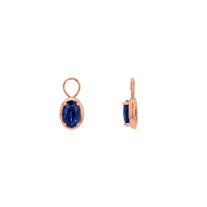 14K Rose Gold / Blue Sapphire / Pair