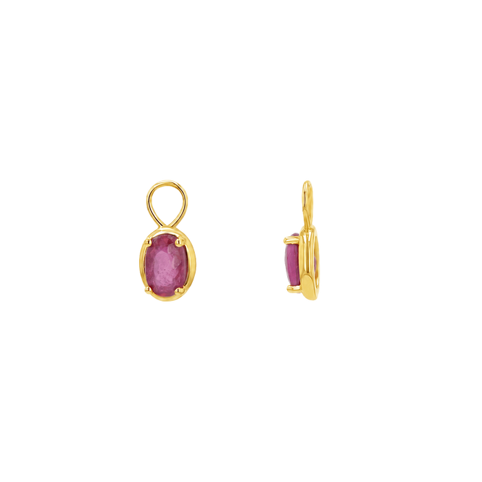 14K Yellow Gold / Ruby / Pair