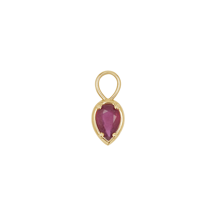 14K Yellow Gold / Ruby / Single