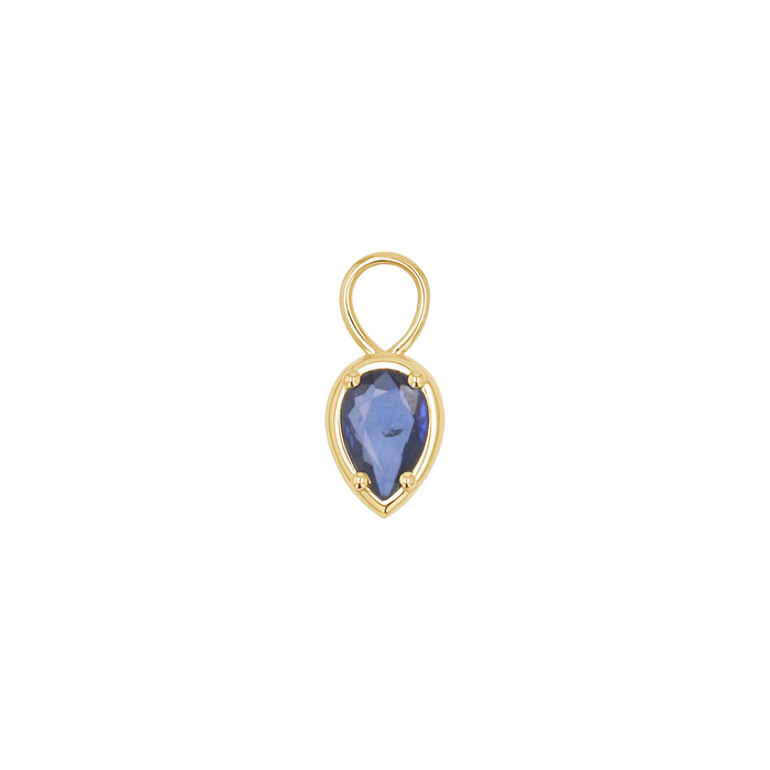 14K Yellow Gold / Blue Sapphire / Single