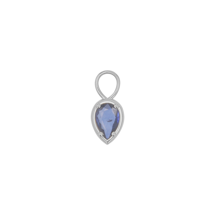 14K White Gold / Blue Sapphire / Single