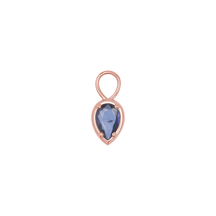 14K Rose Gold / Blue Sapphire / Single