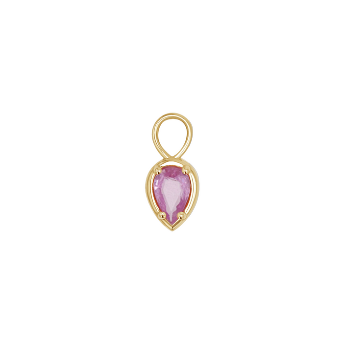 14K Yellow Gold / Pink Sapphire / Single
