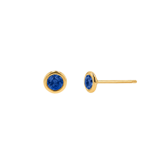 Gemstone Solitaire Bezel Studs