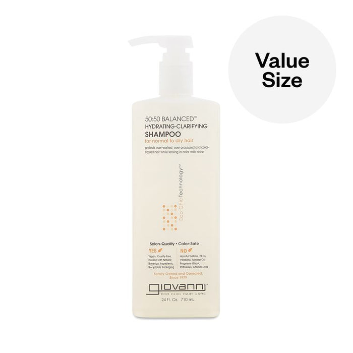 Giovanni 50:50 Balanced Hydrating-Clarifying Shampoo Value Size 2-Pack