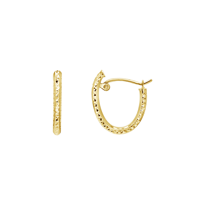 Glimmer Oval Hoop Earrings